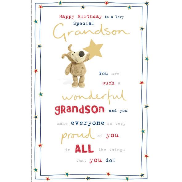 Photo of Birthday Grandson Cute Greetings Card