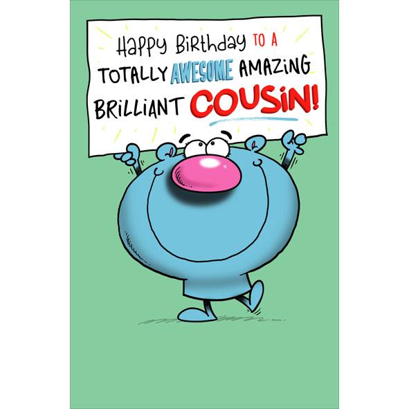 Photo of Birthday Cousin Masc Hum Greetings Card