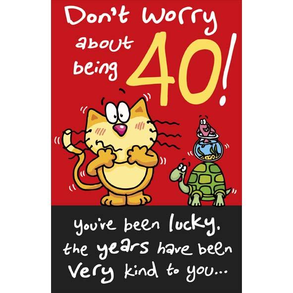 Photo of Birthday 40th Hum Greetings Card