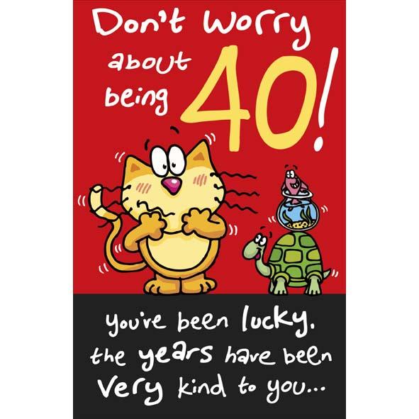Photo of Birthday 40th Hum Greetings Card