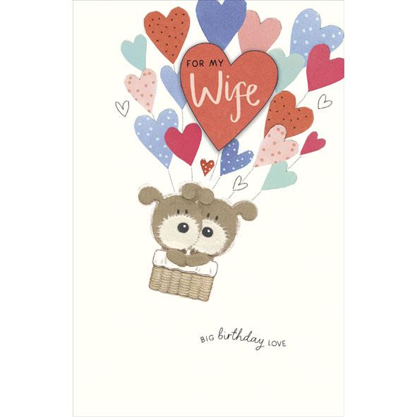 Photo of Birthday Wife Cute Greetings Card