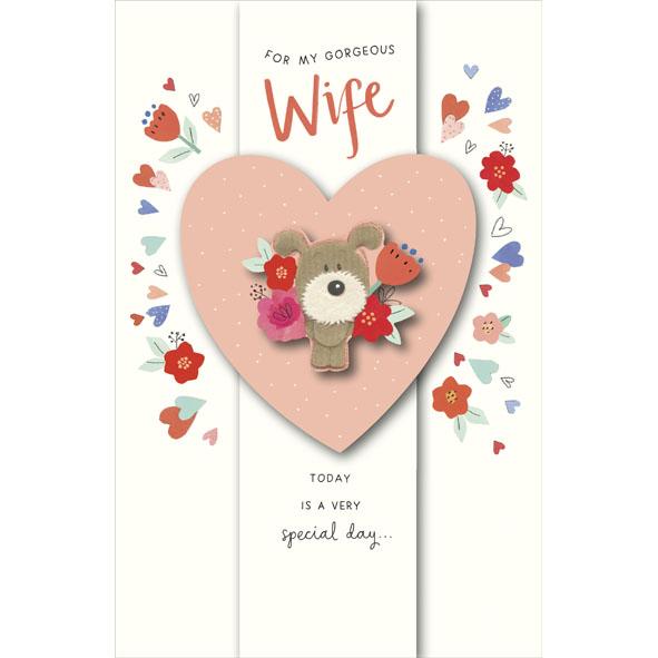 Photo of Birthday Wife Cute Greetings Card